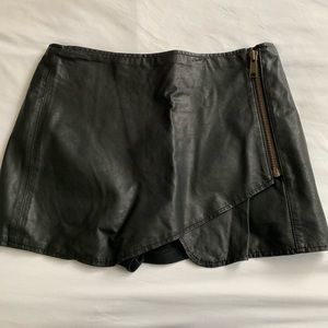 Free People leather skort